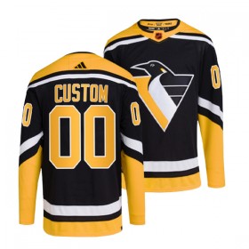 Pittsburgh Penguins tröja Customized Adidas 2022-23 Svart Reverse Retro 2.0 Authentic - NHL Tröjor Herr